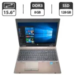 Ноутбук Б-клас HP ProBook 6560b / 15.6" (1366x768) TN / Intel Core i5-2410M (2 (4) ядра по 2.3 - 2.9 GHz) / 8 GB DDR3 / 128 GB SSD / Intel HD Graphics 3000 / WebCam / DVD-ROM б/в