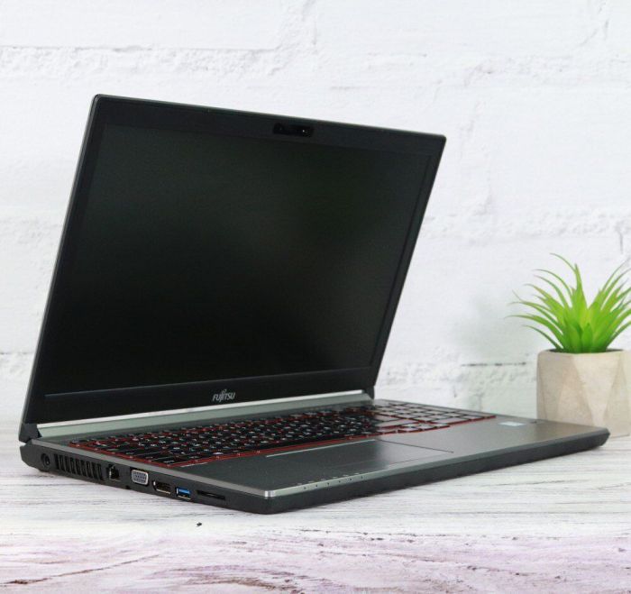 Ноутбук Fujitsu LifeBook E756 / 15.6" (1366x768) TN / Intel Core i5-6200U (2 (4) ядра по 2.3 - 2.8 GHz) / 8 GB DDR4 / 240 GB SSD / Intel HD Graphics 520 / WebCam / Win 10 Pro б/в - изображение 2