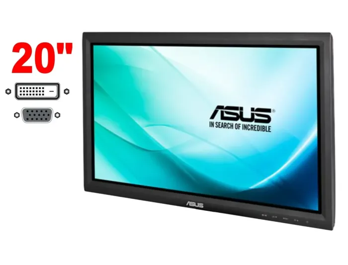Монітор Б-клас Asus VT207N / 20" (1600x900) TN Touch / 1x DVI, 1x VGA, 1x USB Type-B / VESA 75x75 б/в - зображення 1
