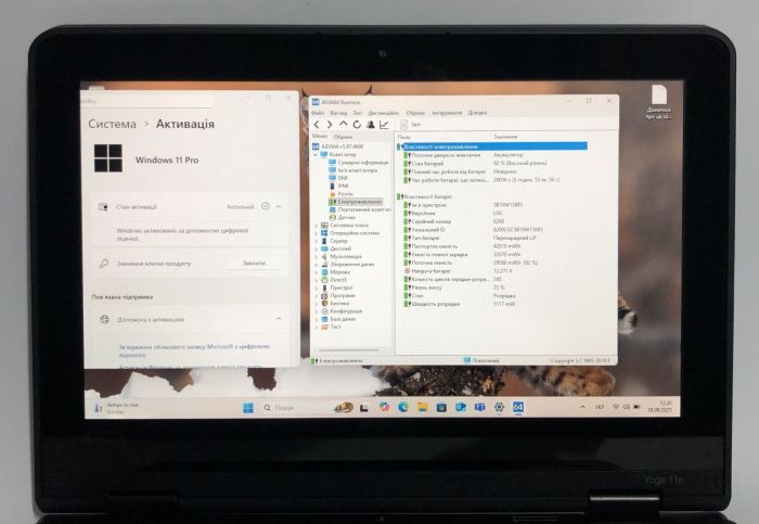 Нетбук-трансформер Б-клас Lenovo ThinkPad Yoga 11e G5 / 11.6" (1366x768) IPS Touch / Intel Celeron N4100 (4 ядра по 1.1 - 2.4 GHz) / 8 GB DDR4 / 128 GB SSD / Intel UHD Graphics 600 / WebCam / Win 11 Pro б/в - зображення 10