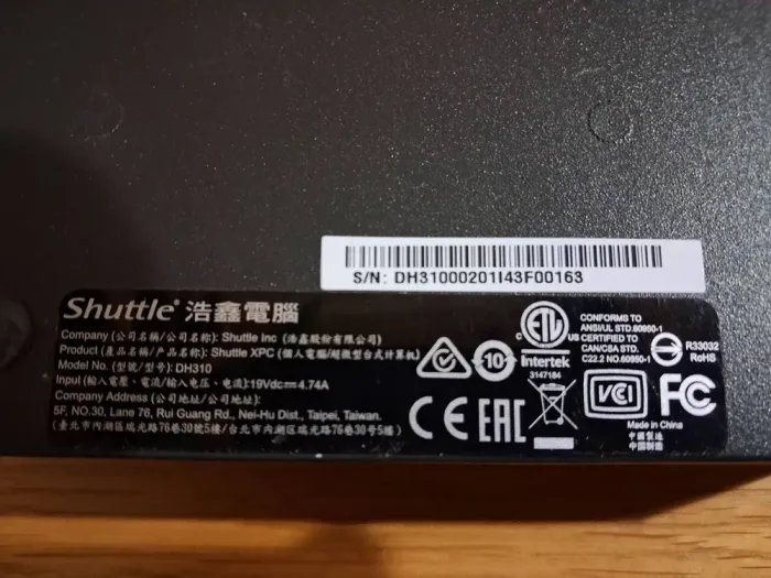 Неттоп Shuttle XPC slim DH310 USFF / Intel Core i3-8100 (4 ядра по 3.6 GHz) / 8 GB DDR4 / 256 GB SSD / Intel UHD Graphics 630 / HDMI / DisplayPort б/в - зображення 7