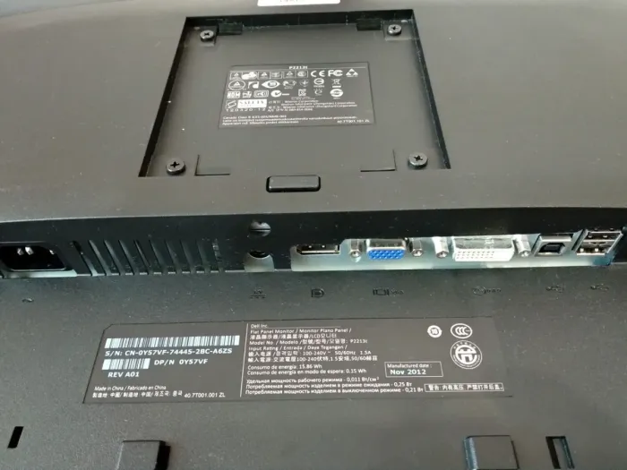 Монітор Dell Professional P2213t / 22" (1680x1050) TN LED / DisplayPort, VGA, DVI, 2x USB 2.0 б/в - зображення 7