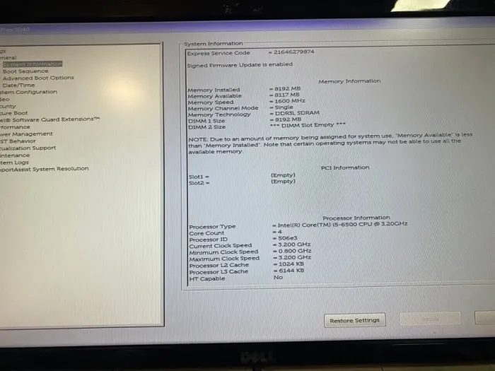 Комп'ютер Dell OptiPlex 3040 SFF / Intel Core i5-6500 (4 ядра по 3.2 - 3.6 GHz) / 8 GB DDR3 / 240 GB SSD / Intel HD Graphics 530 / DVD-RW / DisplayPort / HDMI б/в - зображення 7