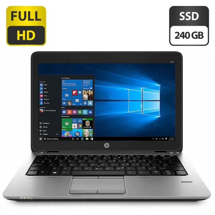 Нетбук HP EliteBook 820 G2 / 12.5" (1920x1080) TN / Intel Core i5-5200U (2 (4) ядра по 2.2 - 2.7 GHz) / 8 GB DDR3 / 240 GB SSD / Intel HD Graphics 5500 / WebCam б/в - зображення 1