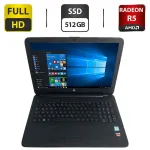 Ноутбук HP 15 / 15.6" (1920x1080) IPS / Intel Core i7-6500U (2 (4) ядра по 2.5 - 3.1) / 16 GB DDR3 / 512 GB SSD / AMD Radeon R5 M330, 2 GB GDDR3, 64-bit / WebCam / DVD-ROM б/в