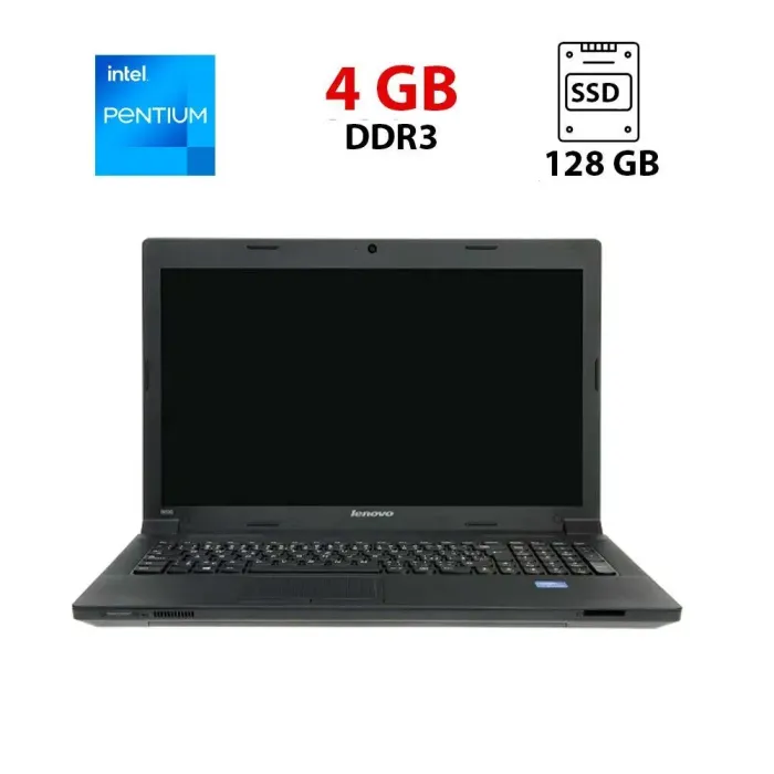 Ноутбук Lenovo B590 / 15.6" (1366x768) TN / Intel Pentium 2020M (2 ядра по 2.4 GHz) / 4 GB DDR3 / 128 GB SSD / Intel HD Graphics / WebCam б/в - зображення 1