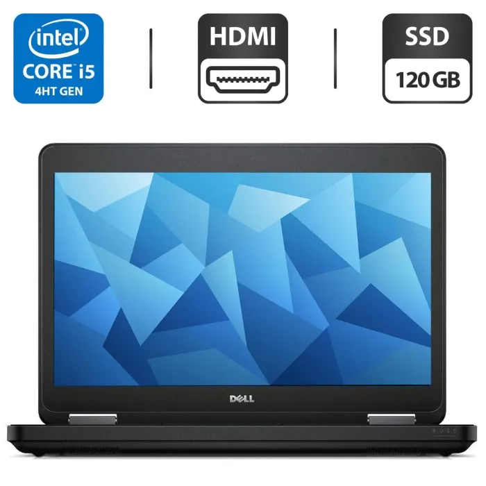 Ноутбук Б-клас Dell Latitude E5540 / 15.6" TN / Core i5-4310U (2(4) ядра по 2-3GHz) / 4GB DDR3 / 120GB SSD / HD Graphics 4400 / DVD-ROM / HDMI б/в - зображення 1