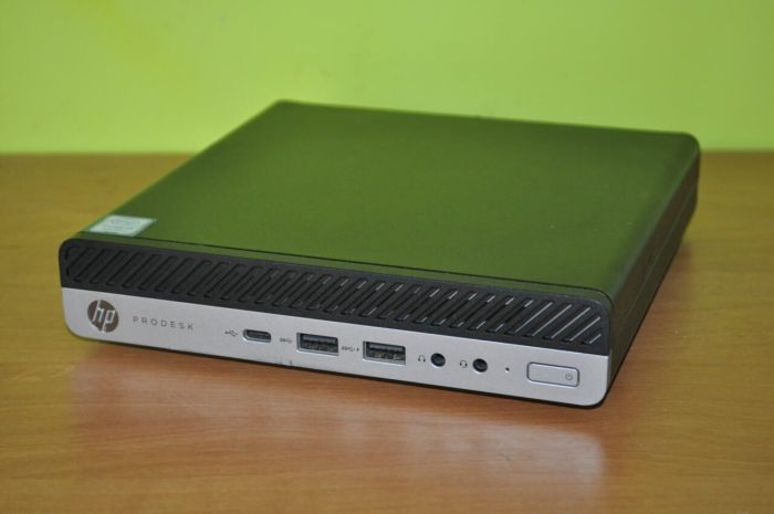 Неттоп Б-клас HP ProDesk 600 G5 Mini USFF / Intel Core i3-9100T (4 ядра по 3.1 - 3.7 GHz) / 16 GB DDR4 / 256 GB SSD M.2 / Intel UHD Graphics 630 / Windows 11 Pro б/в - зображення 2