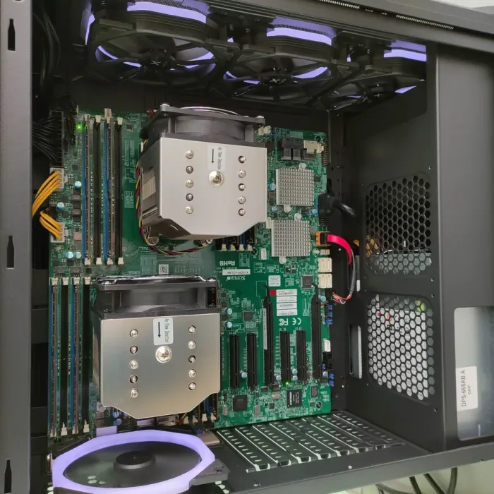 Сервер Vinga Mid Tower / 2x Intel Xeon E5-2680 v3 (12 (24) ядер по 2.5 - 3.3 GHz) / 128 GB DDR4 / 1 TB HDD / 650W б/в - зображення 17