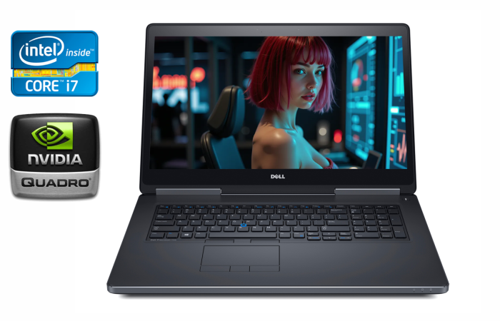 Мобільна робоча станція Б-клас Dell Precision 7720 / 17.3" (1920x1080) IPS / Intel Core i7-7820HQ (4 (8) ядра по 2.9 - 3.9 GHz) / 32 GB DDR4 / 1000 GB SSD / nVidia Quadro P4000, 8 GB GDDR5, 256-bit / HDMI / Windows 10 б/в - зображення 1