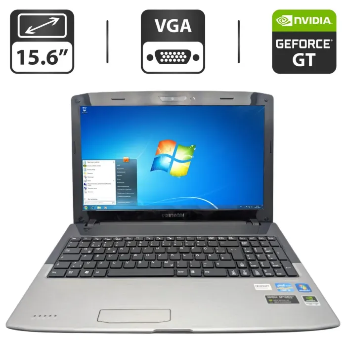 Ноутбук Medion Akoya P6812 / 15.6" (1366x768) TN / Intel Core i3-2330M (2 (4) ядра по 2.2 GHz) / 6 GB DDR3 / 750 GB HDD / nVidia GeForce GT 555M, 1 GB GDDR3, 128-bit / WebCam / АКБ не тримає б/в - зображення 1