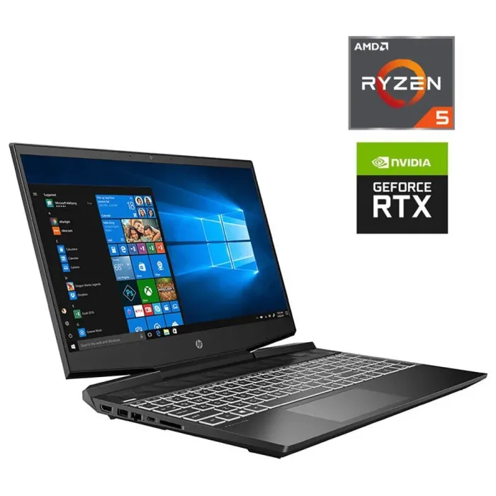 Ігровий ноутбук HP Pavilion Gaming 15-EС2823NO / 15.6" (1920x1080) IPS / AMD Ryzen 5 5600H (6 (12) ядер по 3.3 - 4.2 GHz) / 16 GB DDR4 / 1000 GB SSD / nVidia GeForce RTX 3050, 4 GB GDDR6, 128-bit / WebCam б/в - зображення 1