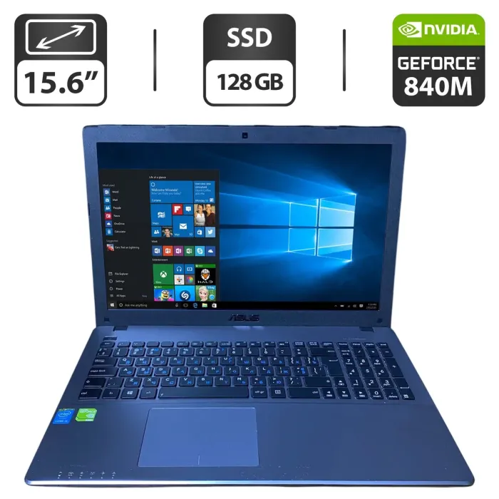 Ноутбук Б-клас Asus X550L / 15.6" (1366x768) TN / Intel Core i5-4210U (2 (4) ядра по 1.7 - 2.7 GHz) / 12 GB DDR3 / 128 GB SSD / nVidia GeForce 840M, 2 GB GDDR3, 64-bit / WebCam / DVD-ROM б/в - зображення 1