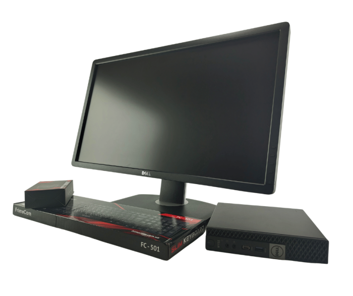Комплект ПК: неттоп Dell OptiPlex 7050 Micro USFF / Intel Core i5-7500T (4 ядра по 2,7 - 3,3 ГГц) / 16 ГБ DDR4 / 512 ГБ SSD / Intel HD Graphics 630 + Монітор 24" (1920x1080) TN  б/в - зображення 2