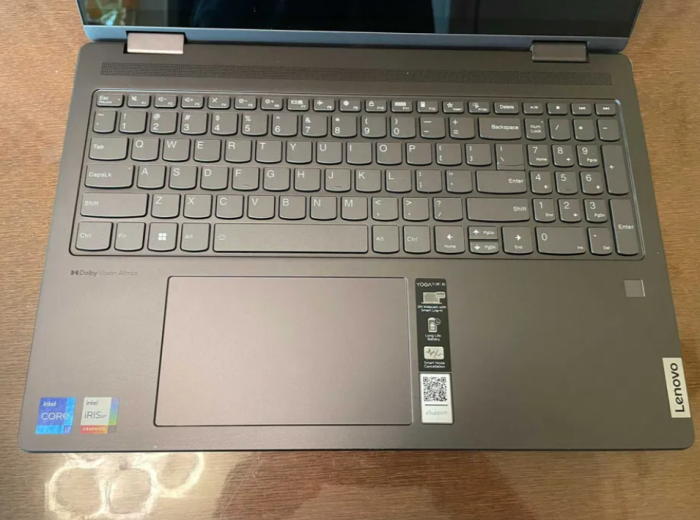 Ультрабук-трансформер Lenovo Yoga 7 16IAP8 / 16" (1920x1080) IPS Touch / Intel Core i7-1355U (10 (12) ядра по 1.2 - 5.0 GHz) / 16 GB DDR5 / 512 GB SSD / Intel Iris Xe / WebCam б/в - зображення 5