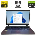 Ноутбук Asus F507U / 15.6" (1920x1080) TN / Intel Core i3-6006U (2 (4) ядра по 2.0 GHz) / 8 GB DDR4 / 128 GB SSD + 500 GB HDD / nVidia GeForce MX110, 2 GB GDDR5, 64-bit / WebCam / HDMI б/в