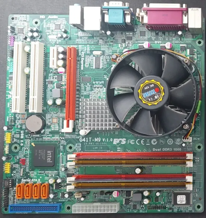 Комплект: Материнська плата Elitegroup G41T-M9 V1.0 / Intel Pentium E5800 (2 ядра по 3.2 GHz) / Intel GMA X4500 Graphics / Socket 775 / 8 GB DDR3 + Кулер б/в - зображення 7