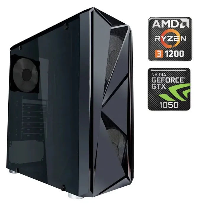 Ігровий ПК 1stPlayer F4-3R1 Tower / AMD Ryzen 3 1200 (4 ядра по 3.1 - 3.4 GHz) / 8 GB DDR4 / 120 GB SSD M.2 + 500 GB HDD / nVidia GeForce GTX 1050, 2 GB GDDR5, 128-bit / 500W б/в - зображення 1