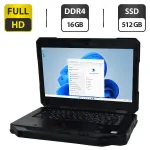 Захищений ноутбук Б-клас Dell Latitude 5414 Rugged / 14" (1920x1080) IPS / Intel Core i5-6300U (2 (4) ядра по 2.4 - 3.0 GHz) / 16 GB DDR4 / 512 GB SSD / Intel HD Graphics 520 / WebCam / Windows 11 Pro б/в