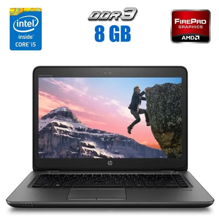 Мобільна робоча станція HP ZBook 14 G1 / 14" (1600x900) TN / Intel Core i5-4200U (2 (4) ядра по 1.6 - 2.6 GHz) / 8 GB DDR3 / 240 GB SSD / AMD FirePro M4100, 1 GB DDR5, 128-bit / WebCam / Windows 10 Pro б/в - зображення 1