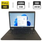 Ноутбук Dell Latitude E5470 / 14" (1920x1080) TN / Intel Core i5-6300U (2 (4) ядра по 2.4 - 3.0 GHz) / 8 GB DDR4 / 240 GB SSD / Intel HD Graphics 520 / WebCam б/в