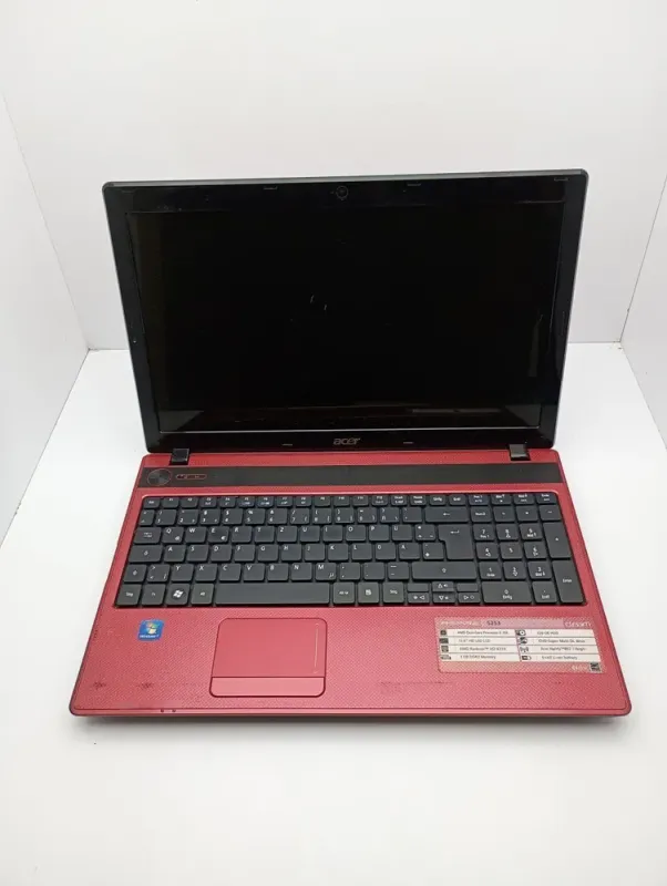 Ноутбук Acer 5253 / 15.6" (1366x768) TN / AMD E-350 (2 ядра по 1.6 GHz) / 6 GB DDR3 / 120 GB SSD / AMD Radeon HD 6310 Graphics / WebCam б/в - зображення 2