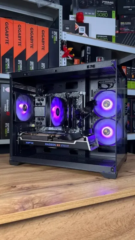 Збірка під замовлення: ігровий ПК Gamdias Aura GC10M ARGB Black Tower / AMD Ryzen 7 5700X (8 (16) ядер по 3.4 - 4.6 GHz) / 32 GB DDR4 / 1000 GB SSD M.2 / AMD Radeon RX 6700 XT, 12 GB GDDR6, 192-bit / 650W б/в - зображення 4