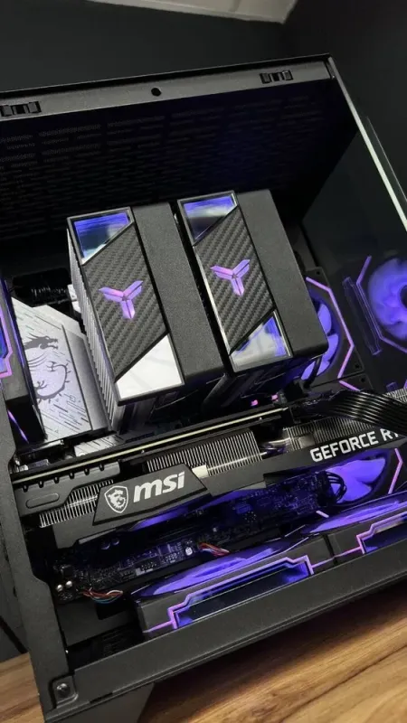 Збірка під замовлення: комп'ютер Qube Crystal ARGB Black Tower / Intel Core i5-14600KF (14 (20) ядер по 2.6 - 5.3 GHz) / 32 GB DDR5 / 1000 GB SSD M.2 / nVidia GeForce RTX 3070, 8 GB GDDR6, 256-bit / 750W б/в - зображення 11