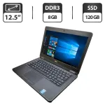 Нетбук Б-клас Dell Latitude E5250 / 12.5" (1366x768) TN / Intel Core i5-5300U (2 (4) ядра по 2.3 - 2.9 GHz) / 8 GB DDR3 / 120 GB SSD / Intel HD Graphics 5500 / WebCam / HDMI б/в