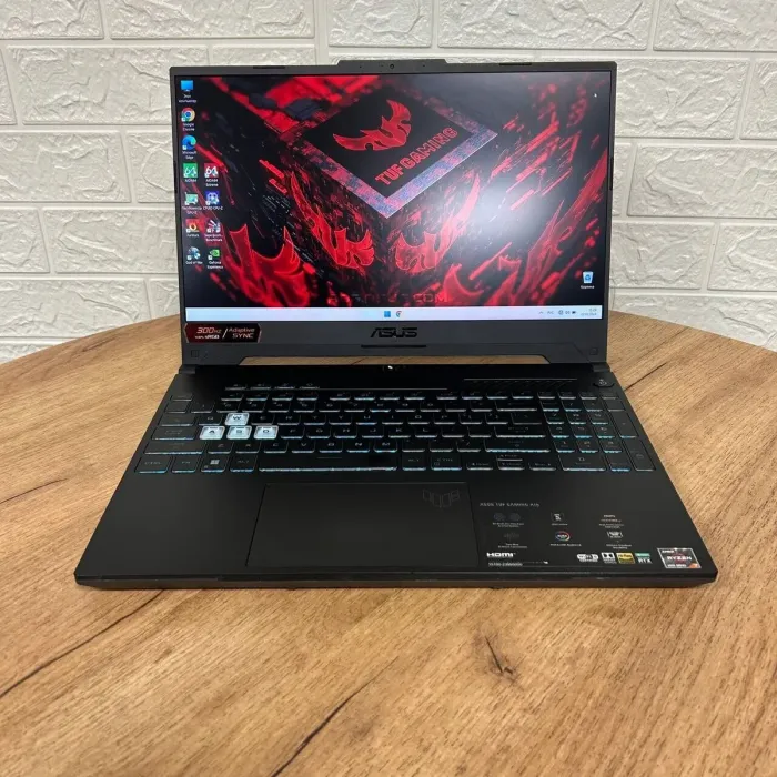 Ігровий ноутбук Asus TUF Gaming A15 FA507RM / 15.6" (1920x1080) IPS / AMD Ryzen 7 6800H (8 (16) ядер по 3.2 - 4.7 GHz) / 16 GB DDR4 / 512 GB SSD NVMe / nVidia GeForce RTX 3060, 6 GB GDDR6, 192-bit / WebCam б/в - зображення 2