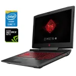 Ігровий ноутбук Б-класу HP Omen 17t-an100ca / 17.3" (1920x1080) IPS / Intel Core i7-8750H (6 (12) ядер по 2.2 - 4.1 GHz) / 12 GB DDR4 / 128 GB SSD NVMe + 500 GB HDD / nVidia GeForce GTX 1050 Ti, 4 GB GDDR5, 128-bit / WebCam б/в