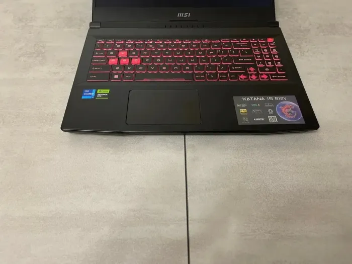 Ігровий ноутбук MSI Katana 15 B12VFK-237CA / 15.6" (1920x1080) IPS / Intel Core i7-12650H (10 (16) ядер по 2.3 - 4.7 GHz) / 16 GB DDR5 / 1000 GB SSD M.2 / nVidia GeForce RTX 4060, 8 GB GDDR6, 128-bit / WebCam / HDMI б/в - зображення 6