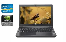 Мобільна робоча станція Б-клас Fujitsu Celsius H780 / 15.6" (1920x1080) IPS / Intel Core i7-8750H (6 (12) ядер по 2.2 - 4.1 GHz) / 16 GB DDR4 / 512 GB SSD / nVidia Quadro P600, 4 GB GDDR5, 128-bit / USB Type-C / VGA / WebCam б/в