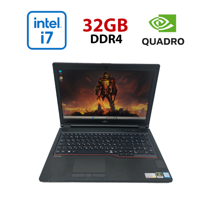 Мобільна робоча станція Fujitsu Celsius H780 / 15,6" (1920x1080) IPS / Intel Core i7-8750H (6 (12) ядер по 2.2 - 4.1 GHz) / 32 GB DDR4 / 512 GB SSD / nVidia Quadro P600, 4 GB GDDR5, 128-bit / WebCam б/в - изображение 1