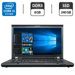 Ноутбук Lenovo ThinkPad T530 / 15.6" (1600x900) TN / Intel Core i5-3320M (2 (4) ядра по 2.6 - 3.3 GHz) / 8 GB DDR3 / 240 GB SSD / Intel HD Graphics 4000 / WebCam / DVD-ROM / VGA б/в