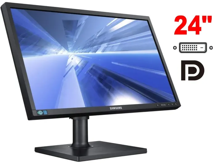 Монітор Samsung S23E650 / 23" (1920x1080) PLS / 1x DisplayPort, 1x DVI, 1x VGA / VESA 100x100 / Поворотний б/в - зображення 1