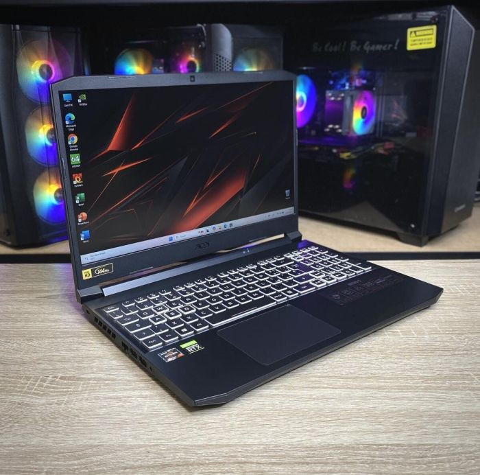 Ігровий ноутбук Acer Nitro 5 / 15.6" (1920x1080) IPS / AMD Ryzen 7 5800H (8 (16) ядер по 3.2 - 4.4 GHz) / 16 GB DDR4 / 512 GB SSD / nVidia GeForce RTX 3070, 8 GB GDDR6, 256-bit / WebCam б/в - зображення 4