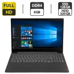 Ультрабук Lenovo IdeaPad S145-15IKB / 15.6" (1920x1080) TN / Intel Core i3-7020U (2 (4) ядра по 2.3 GHz) / 8 GB DDR4 / 128 GB SSD + 320 GB HDD / Intel HD Graphics 620 / WebCam б/в