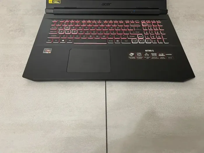 Ігровий ноутбук Acer Nitro 5 AN517-41-R7FP / 17.3" (1920x1080) IPS / AMD Ryzen 5 5600H (6 (12) ядер по 3.3 - 4.2 GHz) / 16 GB DDR4 / 512 GB SSD M.2 / nVidia GeForce RTX 3060, 6 GB GDDR6, 192-bit / WebCam / USB 3.2 / HDMI б/в - зображення 6