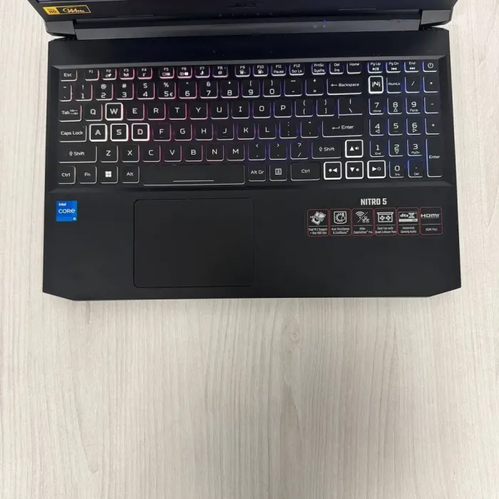 Ігровий ноутбук Б-клас Acer Nitro 5 AN515-57 / 15.6" (1920x1080) IPS / Intel Core i5-11400H (6 (12) ядер по 4.5 GHz) / 16 GB DDR4 / 512 GB SSD NVMe / nVidia GeForce RTX 3050, 4 GB GDDR6, 128-bit / WebCam б/в - зображення 7