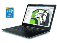 Ноутбук Б-клас HP ZBook 15 G4 / 15.6" (1920x1080) TN / Intel Core i7-7820HQ (4 (8) ядра по 2.9 - 3.9 GHz) / 16 GB DDR4 / 512 GB SSD / Intel HD Graphics 630 / WebCam / Win 11 Pro б/в