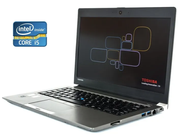 Ультрабук Toshiba Portege Z30 / 13.3" (1920x1080) IPS / Intel Core i5-6300U (2 (4) ядра по 2.4 - 3.0 GHz) / 8 GB DDR3 / 256 GB SSD / Intel HD Graphics 520 / WebCam / Win 10 Pro б/в - зображення 1