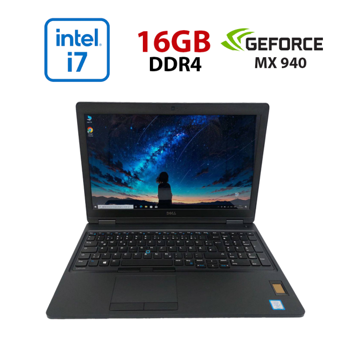 Ноутбук Dell Latitude 5580 / 15.6" (1920x1080) IPS Touch / Intel Core i7-7820HQ (4 (8) ядра по 2.9 - 3.9 GHz) / 16 GB DDR4 / 512 GB SSD / nVidia GeForce 940MX, 2 GB GDDR5, 64-bit / WebCam б/в - зображення 1