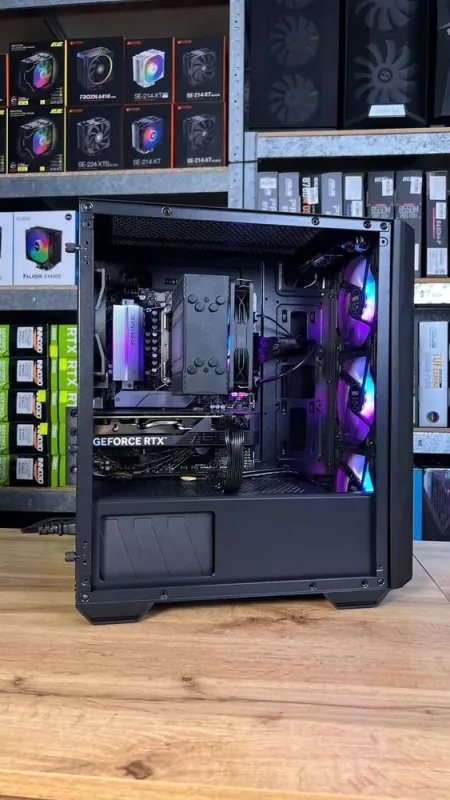 Збірка під замовлення: комп'ютер MSI MAG Forge M100R Black Tower / AMD Ryzen 5 7500F (6 (12) ядер по 3.7 - 5.0 GHz) / 16 GB DDR5 / 1000 GB SSD M.2 / nVidia GeForce RTX 4060, 8 GB GDDR6, 128-bit / 650W - зображення 5