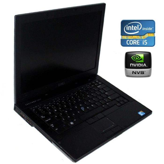 Ноутбук Dell Latitude E6410 / 14" (1440x900) TN / Intel Core i5-520M (2 (4) ядра по 2.4 - 2.93 GHz) / 8 GB DDR3 / 250 GB HDD / nVidia NVS 3100M, 512 MB GDDR3, 64-bit / WebCam / DVD-ROM / Win 10 Pro б/в - зображення 1