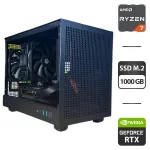 Збірка під замовлення: ігровий ПК DeepCool CH160 Black Tower / AMD Ryzen 7 5700X (8 (16) ядер по 3.4 - 4.6 GHz) / 32 GB DDR4 / 1000 GB SSD M.2 / nVidia GeForce RTX 4060, 8 GB GDDR6, 128-bit / 550W