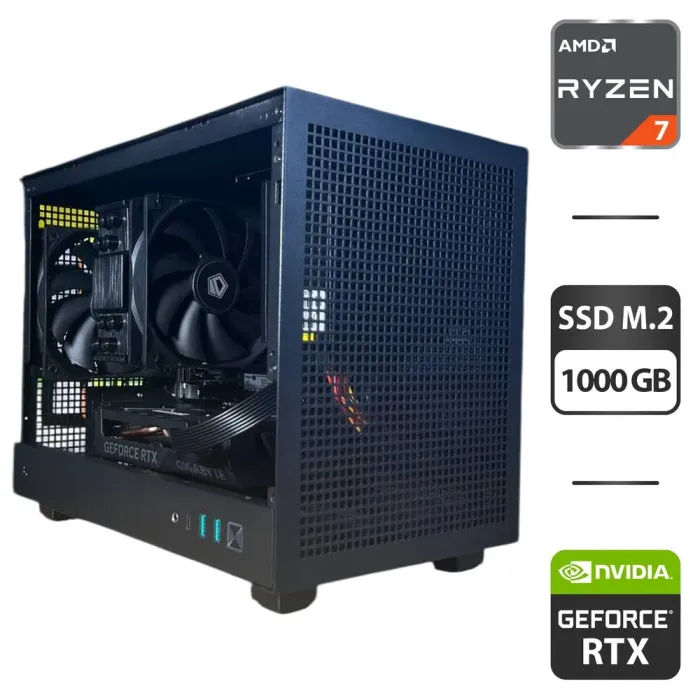 Збірка під замовлення: ігровий ПК DeepCool CH160 Black Tower / AMD Ryzen 7 5700X (8 (16) ядер по 3.4 - 4.6 GHz) / 32 GB DDR4 / 1000 GB SSD M.2 / nVidia GeForce RTX 4060, 8 GB GDDR6, 128-bit / 550W - зображення 1