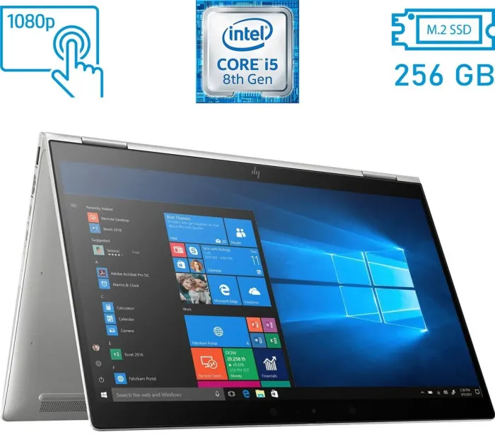 Ноутбук-трансформер Б-клас HP EliteBook x360 1040 G6 / 14" (1920x1080) IPS Touch / Intel Core i5-8365U (4 (8) ядра по 1.6 - 4.1 GHz) / 8 GB DDR4 / 256 GB SSD M.2 / Intel UHD Graphics 620 / WebCam / Fingerprint / USB 3.1 / HDMI б/в - зображення 1