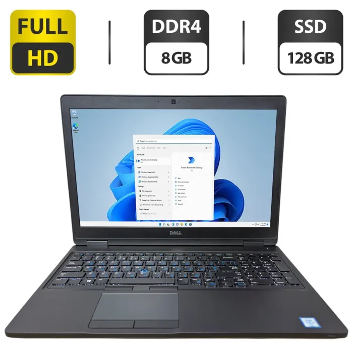 Ноутбук Б-клас Dell Latitude 5580 / 15.6" (1920x1080) TN / Intel Core i5-6300U (2 (4) ядра по 2.4 - 3.0 GHz) / 8 GB DDR4 / 128 GB SSD / Intel HD Graphics 520 / WebCam б/в - зображення 1