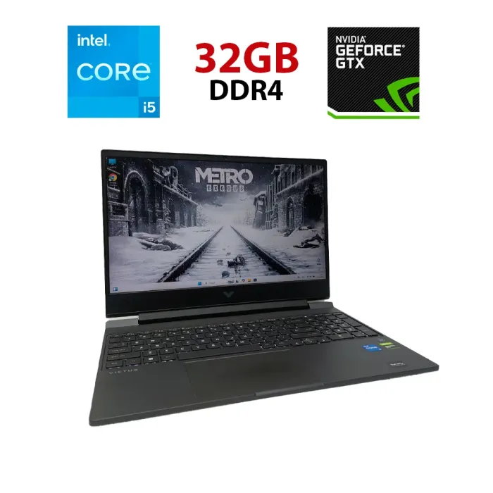 Ігровий ноутбук HP Victus 15 / 15.6" (1920x1080) IPS / Intel Core i5-12450H (8 (12) ядер по 3.3 - 4.4 GHz) / 32 GB DDR4 / 512 GB SSD / nVidia GeForce GTX 1650, 4 GB GDDR5, 128-bit / WebCam / HDMI б/в - зображення 1